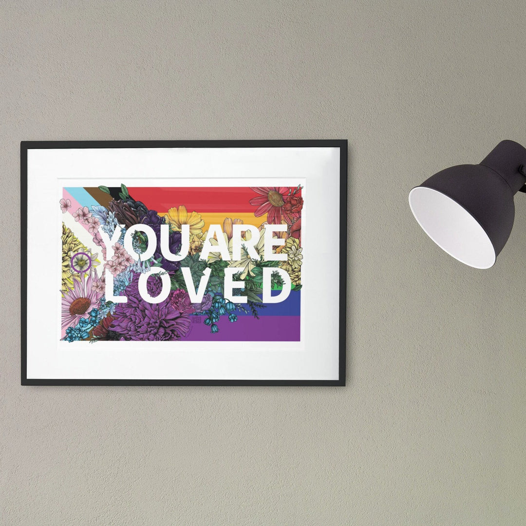 You Are Loved Poster - LGBTQ Progress Pride Flag Poster